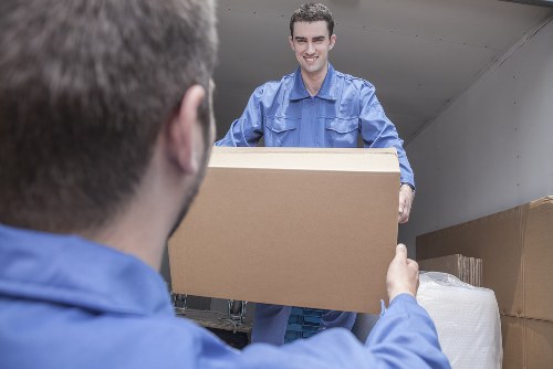 Removal team carrying out a safe loading check before moving household items