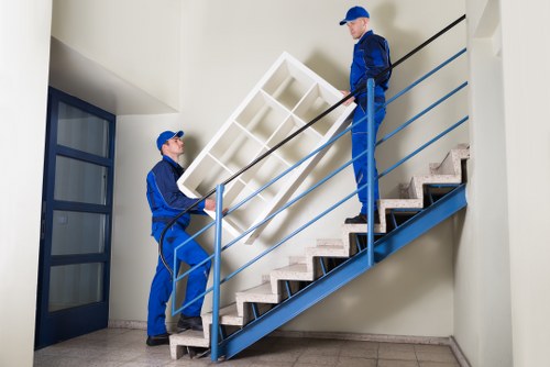 Office furniture removal from a Soho commercial property