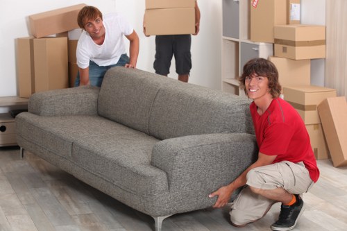 Professional removal van in central London area