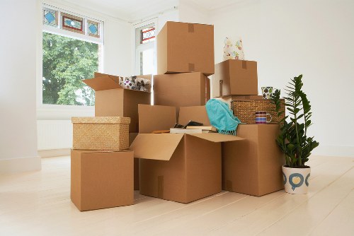 Unpacking boxes in a central London office space