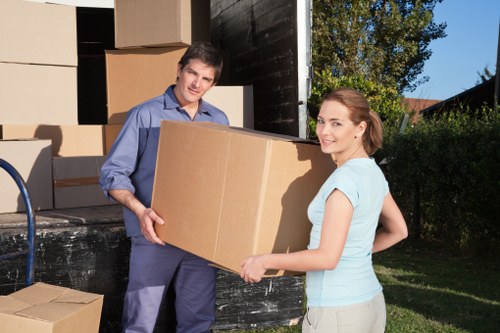 Unloading boxes and furniture into a Soho property